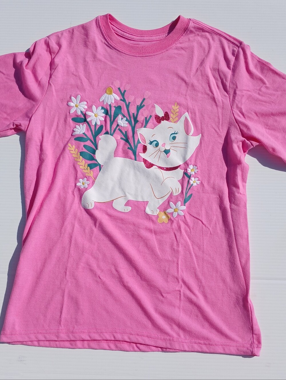 New nwot Disney Aristocats Cat Graphic Tee Shirt T-shirt Top girls size XL 14/16